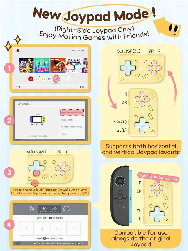 Alt view image 4 of 7 - Mini Retro Game Controller, Pocket-Size Wireless Mini Game Controller with Keych