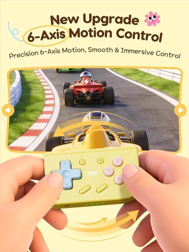 Alt view image 5 of 7 - Mini Retro Game Controller, Pocket-Size Wireless Mini Game Controller with Keych