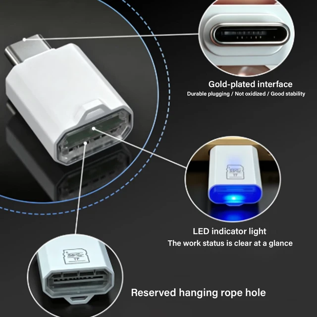 Alt view image 3 of 6 - Type-C Mobile Card Reader SD Card Reader OTG Flash Drive TF Card SD Card Camera