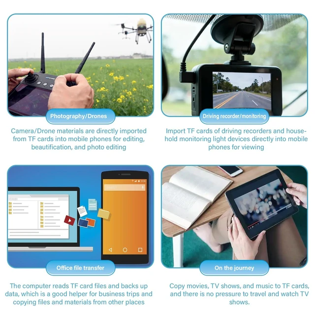Alt view image 5 of 6 - Type-C Mobile Card Reader SD Card Reader OTG Flash Drive TF Card SD Card Camera