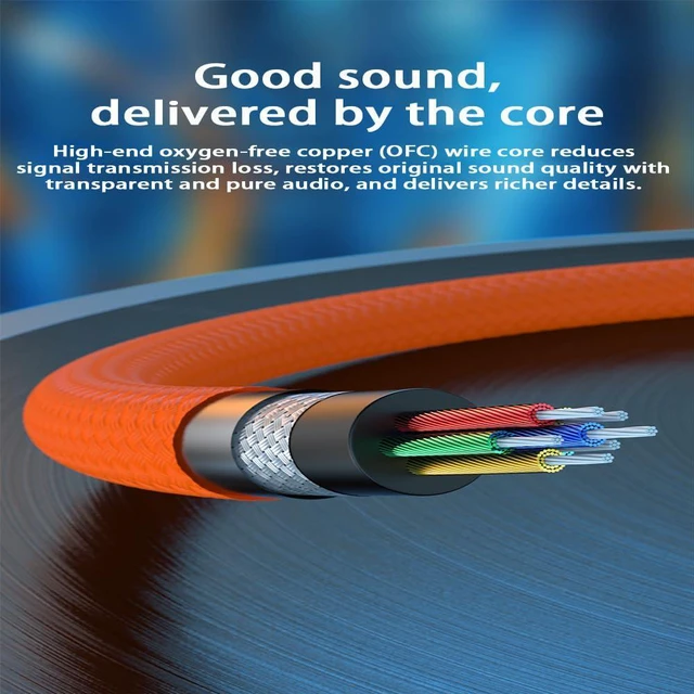 Alt view image 3 of 5 - 3.5mm Male-to-Male Stereo Audio Cable for Speakers, Home Stereos, Car Stereo,Lap