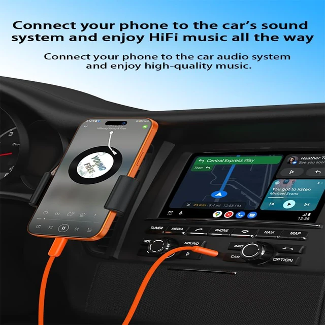 Alt view image 5 of 5 - 4ft USB C to 3.5mm Audio Aux Jack Cable,iPhone 17 Aux Cord for iPhone 17 16 15 P