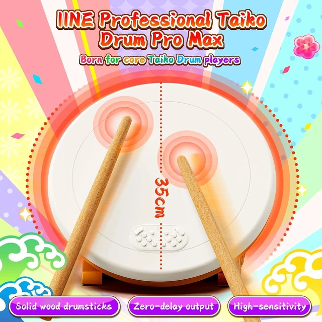 Alt view image 2 of 7 - Professional Taiko Drum Controller Pro Max, Taiko Game Controller with 2 Drum St
