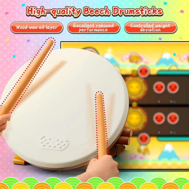 Alt view image 7 of 7 - Professional Taiko Drum Controller Pro Max, Taiko Game Controller with 2 Drum St