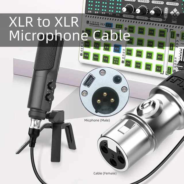 Alt view image 3 of 7 - XLR Cables 25 FT 4 Pack 4 Colors, Durable XLR Male to Female Microphone Cable, P