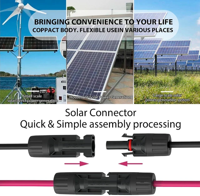 Alt view image 3 of 7 - (12AWG 6.6ft) Solar Panel to XT60 Charge Extension Cable, Solar Connector to XT6