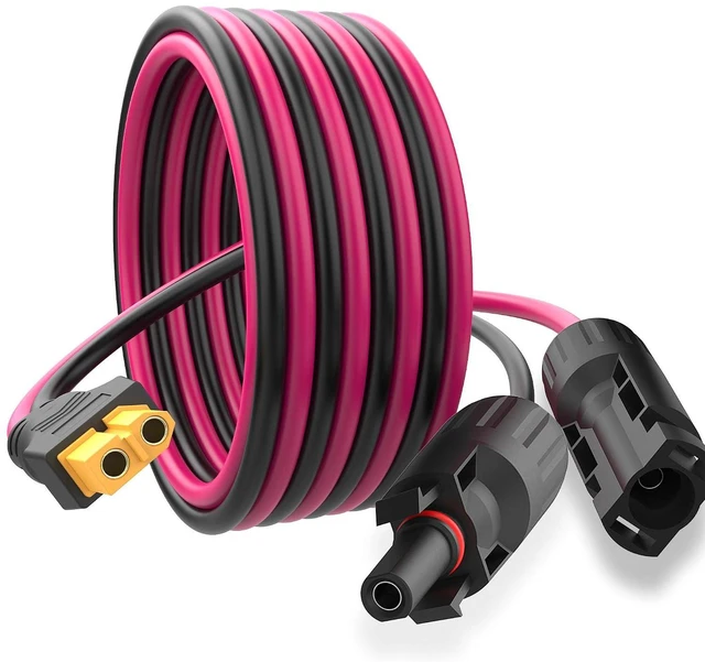 Main image of (12AWG 3.3ft) Solar Panel to XT60 Charge Extension Cable, Solar Connector to XT6