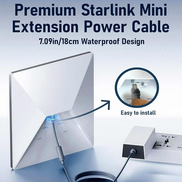 Alt view image 5 of 6 - for Starlink Mini Extension Cable DC Male-to-Female Power Adapter Cable