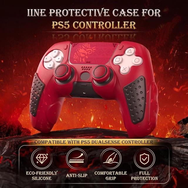 Alt view image 2 of 7 - Anti-Slip PS5 Controller Skin, Soft Silicone Protective Cover Case for PlayStati