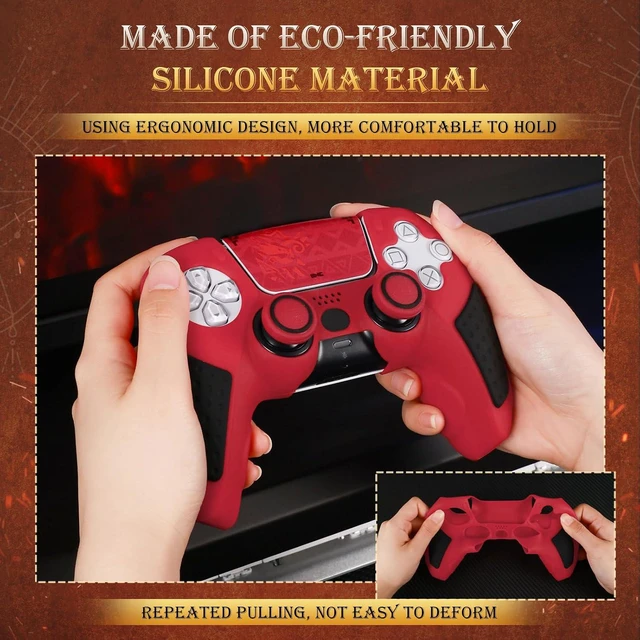Alt view image 4 of 7 - Anti-Slip PS5 Controller Skin, Soft Silicone Protective Cover Case for PlayStati