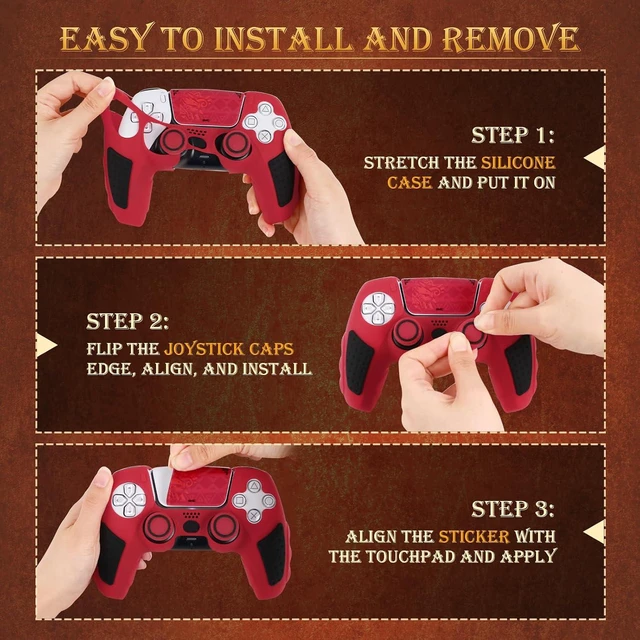 Alt view image 7 of 7 - Anti-Slip PS5 Controller Skin, Soft Silicone Protective Cover Case for PlayStati