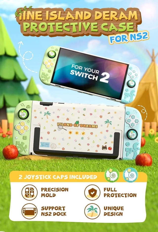 Alt view image 2 of 6 - Switch 2 Protective Case Set, Hard PC Back Cover with Silicone Joypad Covers, Do