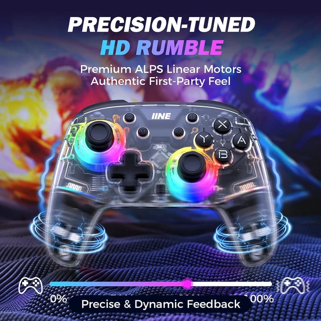 Alt view image 4 of 7 - Theia Clear Pro Gaming Controller for PC/Switch 2 Hall Effect RGB