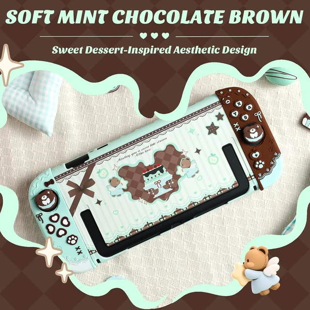 Alt view image 5 of 7 - Protective Case Set compatible with Switch 2, Mint Choco Bear