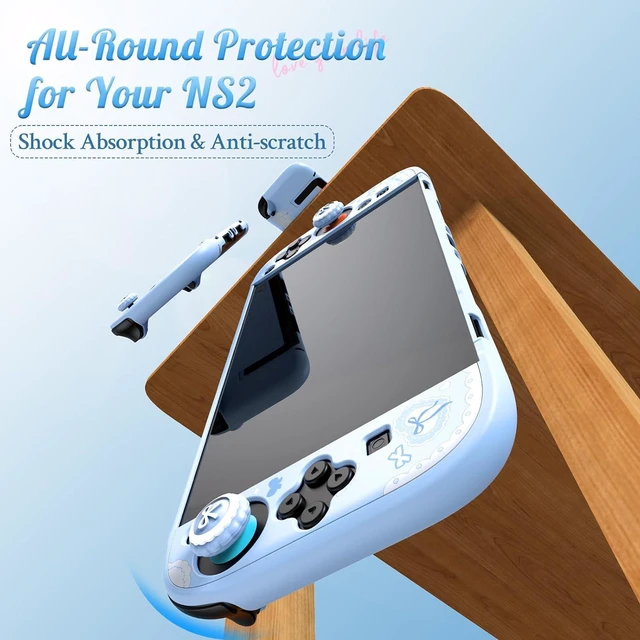 Alt view image 6 of 7 - Protective Case for Switch 2, Dockable Full Cover Case with Thumb Grip Caps & Jo