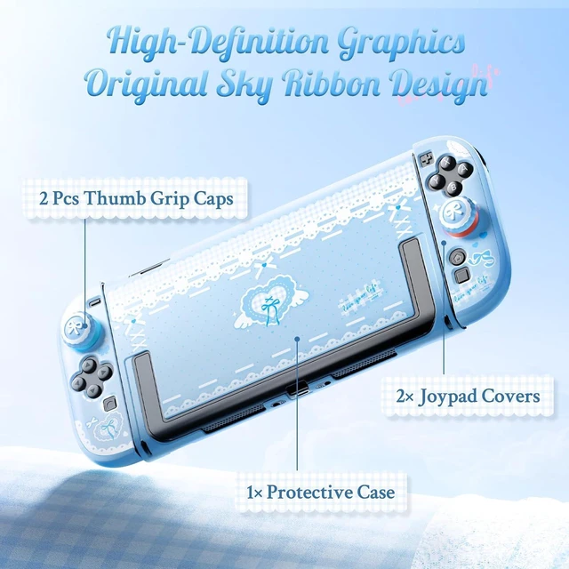 Alt view image 4 of 7 - Protective Case for Switch 2, Dockable Full Cover Case with Thumb Grip Caps & Jo