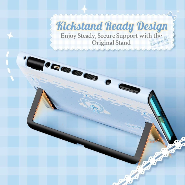 Alt view image 7 of 7 - Protective Case for Switch 2, Dockable Full Cover Case with Thumb Grip Caps & Jo
