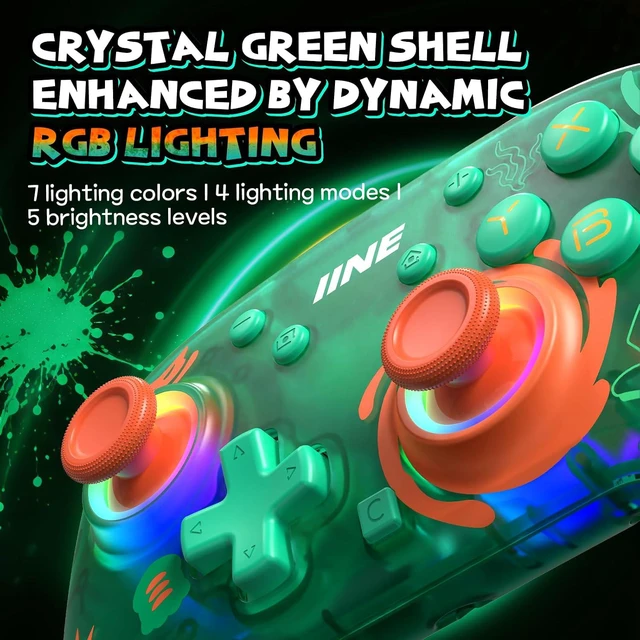 Alt view image 4 of 7 - Theia Clear Pro Gaming Controller for PC/Switch 2 Hall Effect RGB