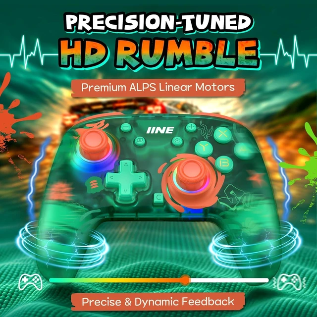 Alt view image 5 of 7 - Theia Clear Pro Gaming Controller for PC/Switch 2 Hall Effect RGB