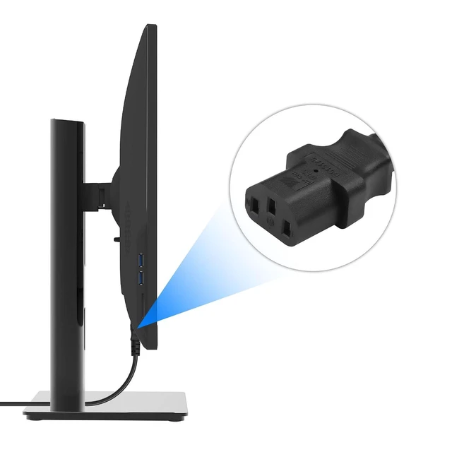 Alt view image 4 of 7 - 3.9FT 18AWG NEMA 5-15P to IEC 320 C13 Computer Power Cord,10A/250V, 3 Prong AC P