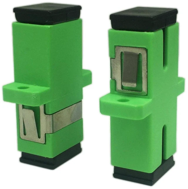 Alt view image 3 of 7 - SC Fiber Optic Adapter Female to Female APC Simplex Single Mode Fiber Optical Co