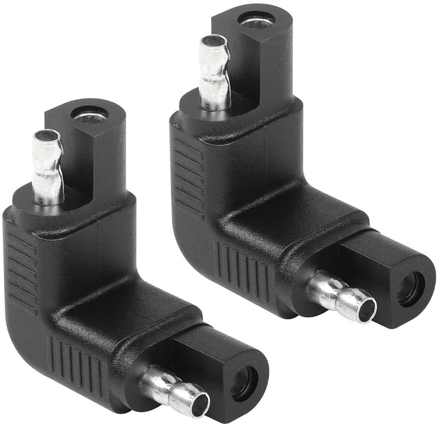 Main image of Right Angle SAE Polarity Reverse Adapter, 90 Degree SAE to SAE Plug Quick Discon