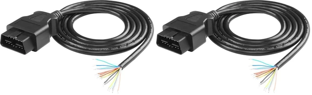 Main image of OBD2 OBDII 16Pin Male Connector to Open Pigtail Wire, 5ft 1.5m OBD Diagnostic Ex
