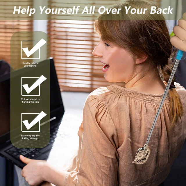 Alt view image 5 of 6 - 5 Pack Telescoping Back Scratcher, Portable Extendable Back Scratcher, Telescopi