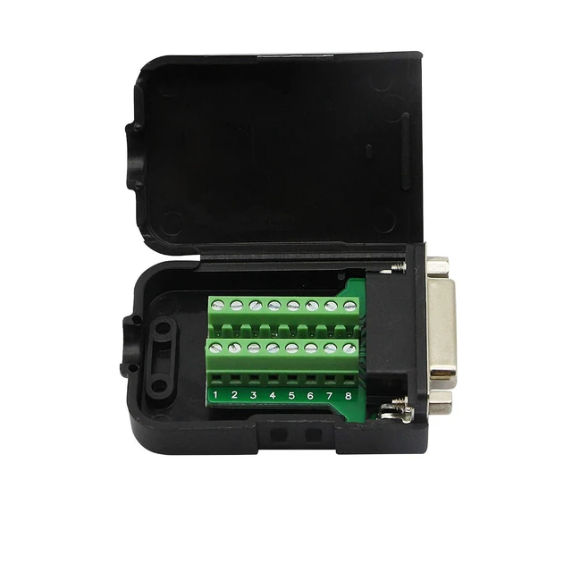 Alt view image 2 of 7 - DB15 Breakout Connector, Serial Female to DB15 Screw Terminal Signal Module with