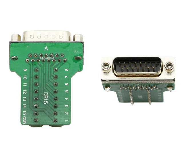 Alt view image 3 of 7 - DB15 Breakout Connector - DB15 Screw Wiring Terminal Signal Module Breakout PCB