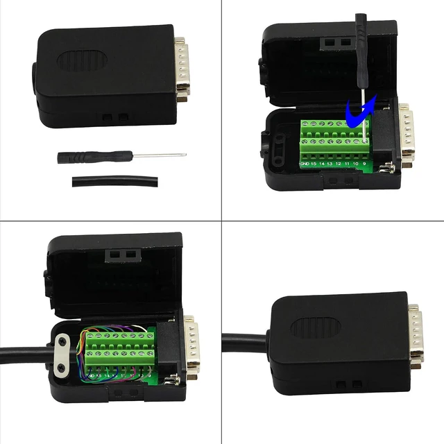 Alt view image 5 of 7 - DB15 Breakout Connector - DB15 Screw Wiring Terminal Signal Module Breakout PCB