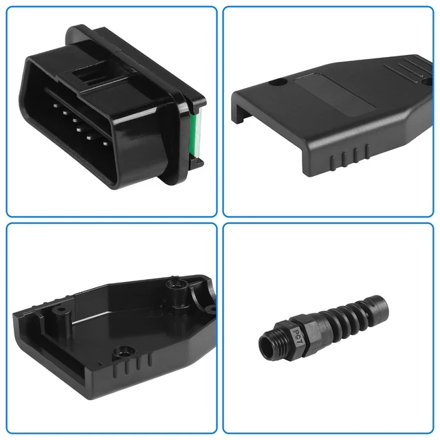 Alt view image 2 of 6 - Auto Car OBD2 16 Pin Connector, Universal OBDII 16 Pin Male Connector Adapter,DI