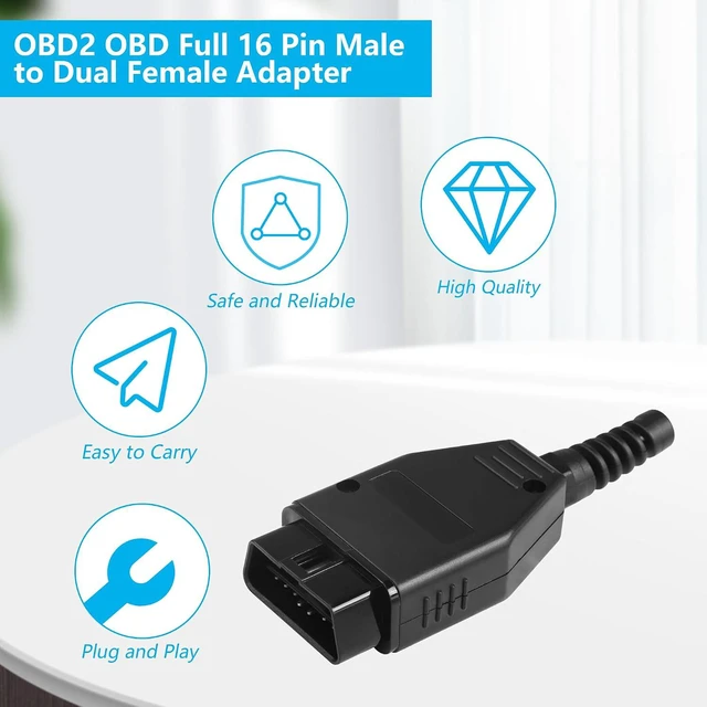Alt view image 3 of 6 - Auto Car OBD2 16 Pin Connector, Universal OBDII 16 Pin Male Connector Adapter,DI