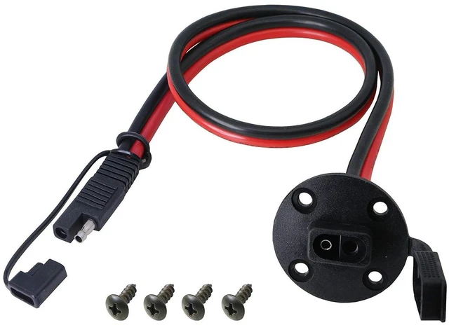 Main image of 60cm 10 AWG SAE to SAE 2 Pin Quick Disconnect with Cap Power Automotive Panel Ex