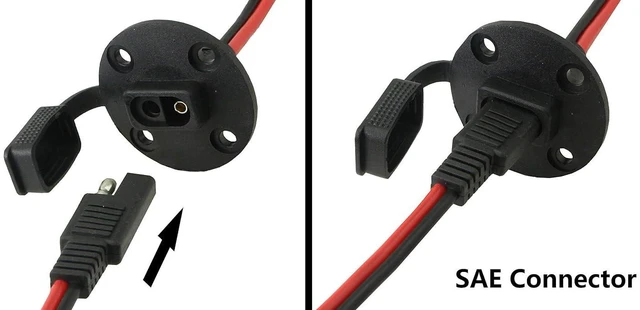 Alt view image 6 of 7 - 30CM 12AWG SAE Socket Solar Weatherproof Sidewall Port DIY Cord, SAE Quick Disco
