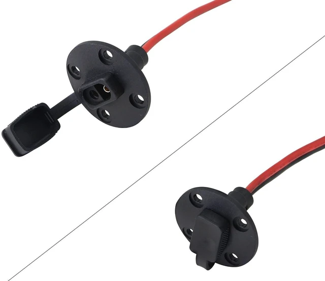 Alt view image 3 of 7 - 60cm 10 AWG SAE to SAE 2 Pin Quick Disconnect with Cap Power Automotive Panel Ex