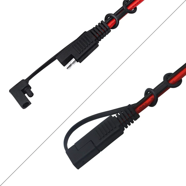 Alt view image 6 of 7 - 60cm 10 AWG SAE to SAE 2 Pin Quick Disconnect with Cap Power Automotive Panel Ex