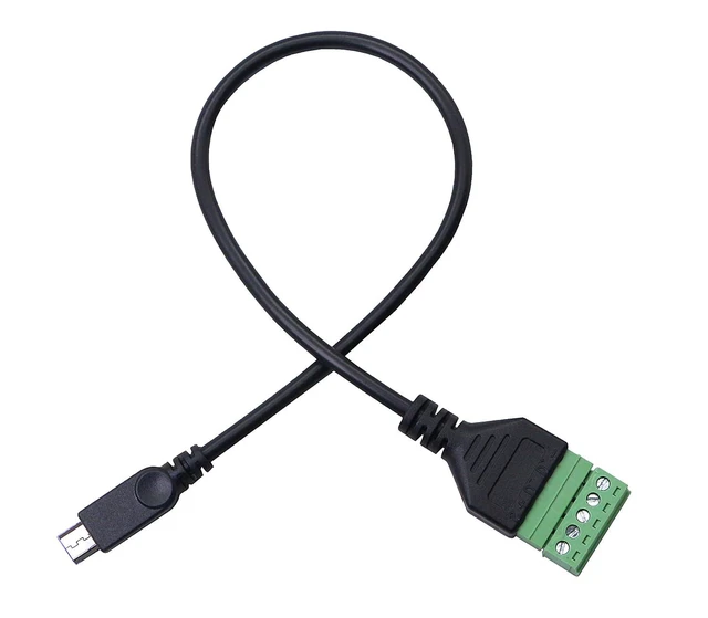 Alt view image 3 of 7 - 1ft Micro USB Male to 5 Pins Screw Terminal Female Solderless Charging and Data