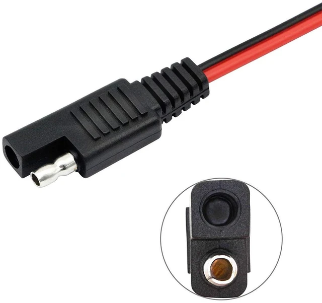 Alt view image 4 of 6 - 3.2FT 10AWG SAE to SAE 2 Pin Quick Disconnect Power Automotive Extension Cable w