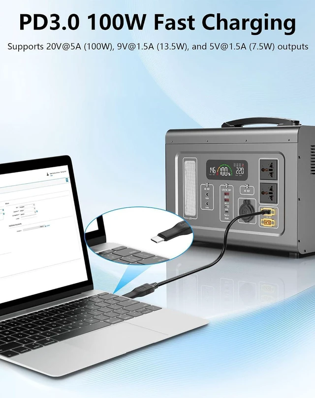 Alt view image 3 of 6 - XT30 to Type C Adapter, XT30 Male Input to Type-C Male PD 100W Output Power Adap