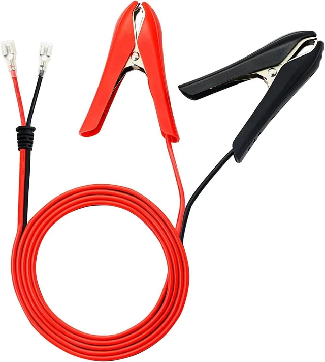 Main image of 1.8m 18AWG 12V 24V Battery Clamp Clip-On with Quick Splice Crimp Lock Terminal E