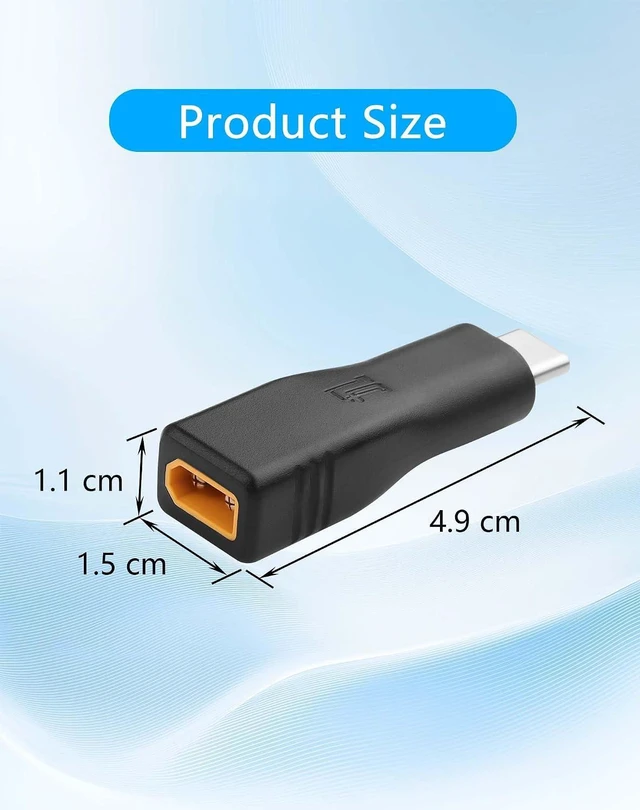 Alt view image 6 of 6 - XT30 to Type C Adapter, XT30 Male Input to Type-C Male PD 100W Output Power Adap