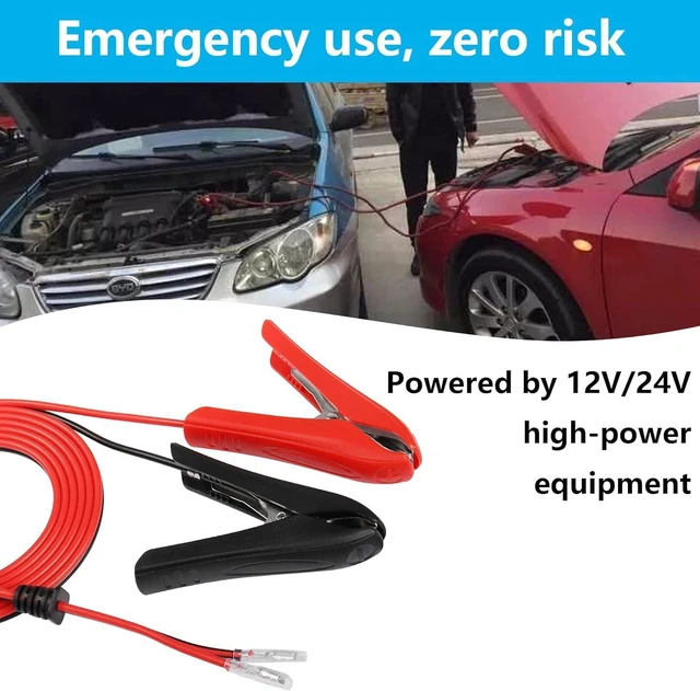 Alt view image 6 of 7 - 1.8m 18AWG 12V 24V Battery Clamp Clip-On with Quick Splice Crimp Lock Terminal E