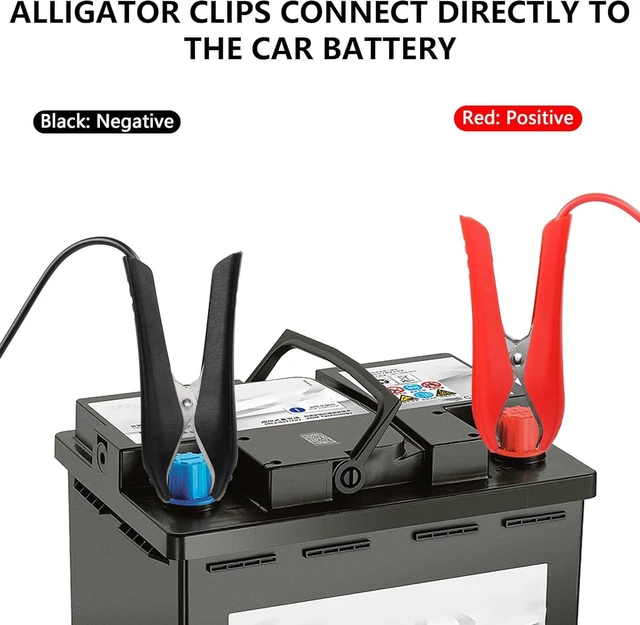 Alt view image 5 of 7 - 1.8m 18AWG 12V 24V Battery Clamp Clip-On with Quick Splice Crimp Lock Terminal E