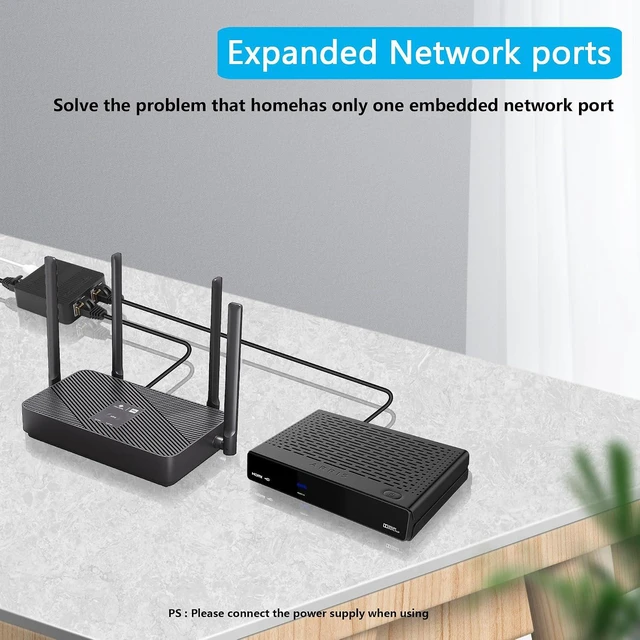 Alt view image 2 of 7 - R RJ45 Ethernet Splitter Adapter Gigabit, RJ45 Network Splitter 1 to 2, Cat5, Ca