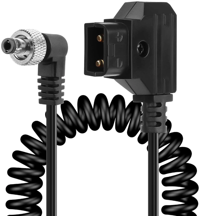 Main image of D-Tap to Locking Right Angled DC 12V Coiled Cable,Replacement Dtap to 12V DC5525