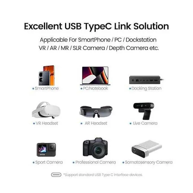 Alt view image 6 of 6 - Optical Fiber USB3.1 Gen2 Type A to C Cable Support 10Gbps USB3.1 USB3.0 USB2.0 for Video Conference Hub VR SLR Camera Industry Link Cable (5M/16FT)