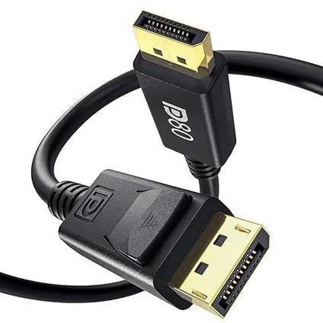 Main image of DisplayPort 2.1 Cable 16.4FT (5M), 80Gbps DP Cable, 16K@60Hz, 8K@165Hz, 4K@240Hz, UHBR20, HDR, G-Sync & FreeSync Compatible, 24K Gold-Plated, Braided DisplayPort Cable for Gaming Monitor, PC