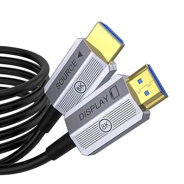 Main image of Fiber Optic HDMI 2.1 Cable 16.4FT (5M), 48Gbps Ultra High Speed HDMI Cable, 8K@60Hz, 4K@120Hz, eARC, HDR10+, Active Optical HDMI Cable, Long Distance Lossless Transmission for Gaming, TV & Home Theate