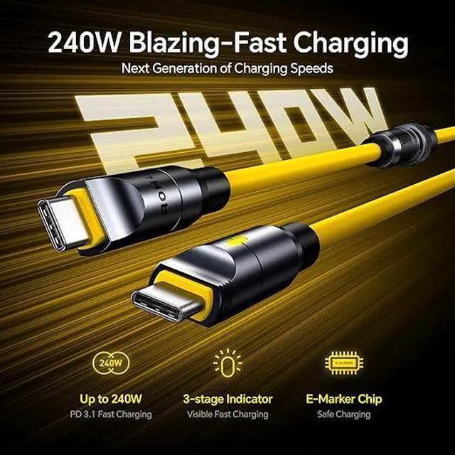 Alt view image 2 of 6 - 240W 8 in 1 USB 4 Cable Set, The Future 240W PD3.1 USB C Fast Charging Cable Supports 40Gbps Data Transfer 8K HD Display for iPhone17 Pro Max MacBook Pro Air iPad Galaxy